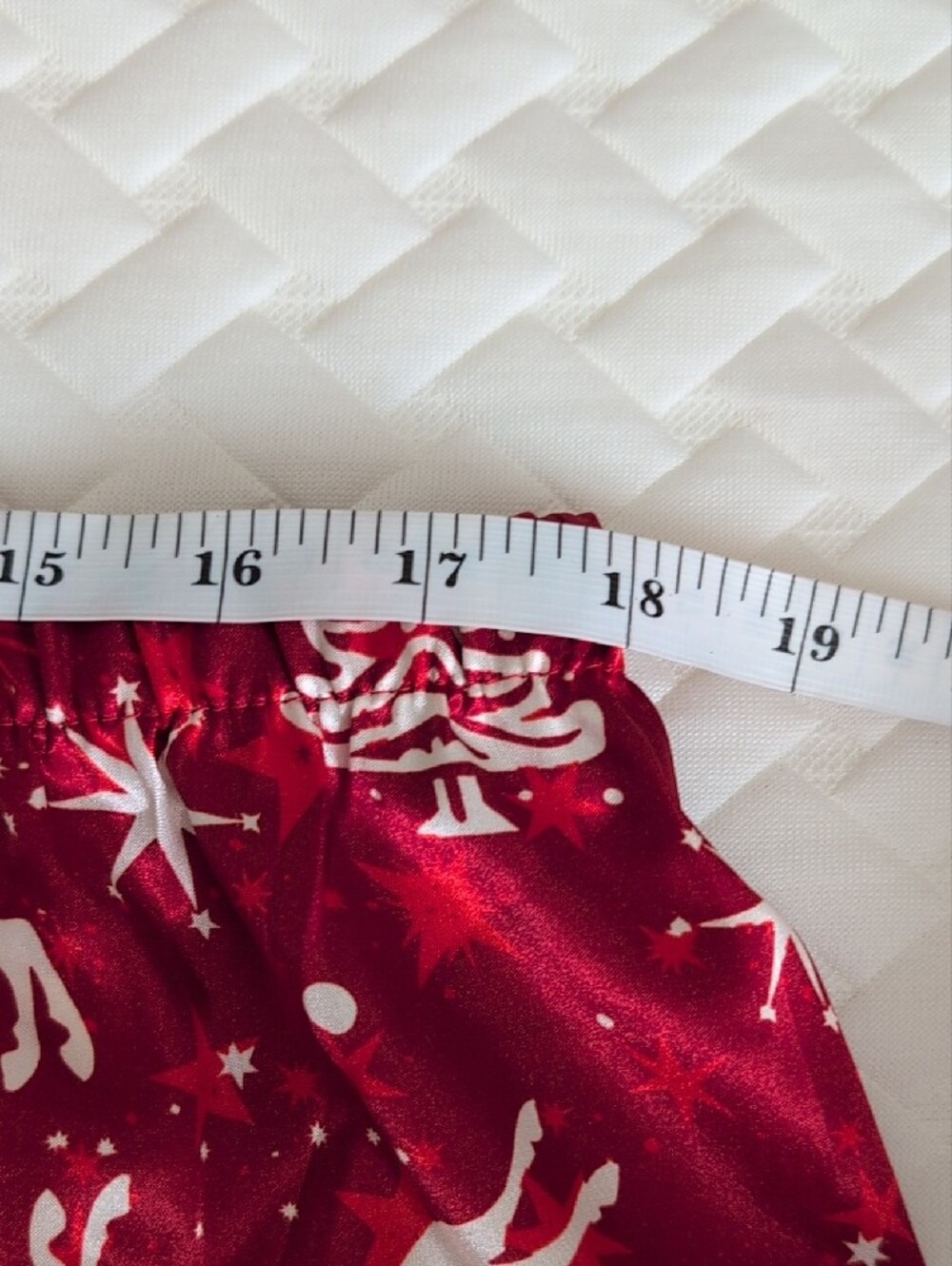 EKOUAER Satin Pajama Set Holiday Reindeer Red and White Button Down Size 2X - Picture 12 of 16